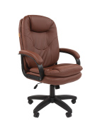 CHAIRMAN 668LT черный пластик, экопремиум коричневый N