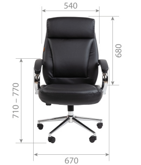 Офисное кресло CHAIRMAN 794 хром экокожа черная