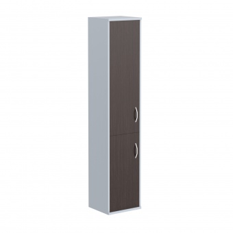 Шкаф колонка с глухой средней и малой дверьми СУ-1.3(L) Венге Магия/Металлик 406x365x1975