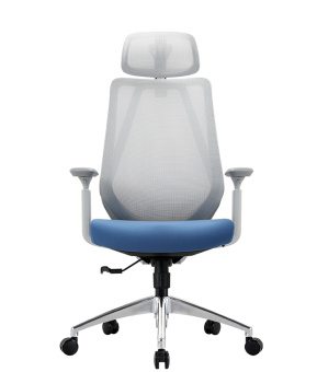 Офисное кресло CHAIRMAN 580 серый пластик, серый/голубой