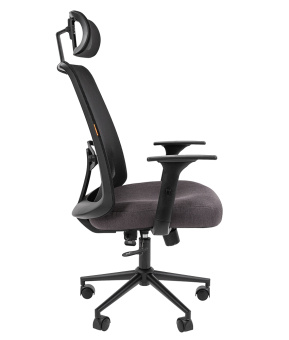 Офисное кресло CHAIRMAN 535 BLACK ткань черный/серый