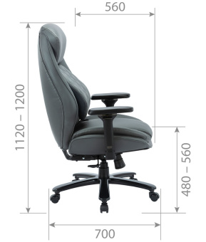 Офисное кресло CHAIRMAN CH403 экокожа, серый