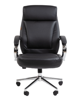 Офисное кресло CHAIRMAN 794 хром экокожа черная