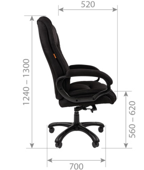 Офисное кресло CHAIRMAN 410 ткань SX (черный пластик)