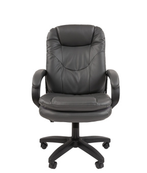 Офисное кресло CHAIRMAN 668LT черный пластик, экопремиум серый N