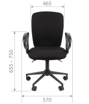 Офисное кресло CHAIRMAN 9801 BLACK ткань T08 черный Black