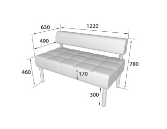 Bu2 BUSINESS Секция 2-местная 1220x630x780 кат.1