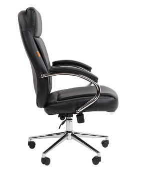 Офисное кресло CHAIRMAN 794 хром экокожа черная