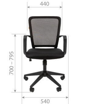 Кресло для оператора CHAIRMAN 698 black
