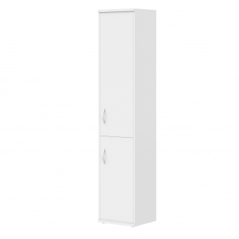Шкаф колонка с глухой средней и малой дверьми СУ-1.3(R) Белый 406x365x1975