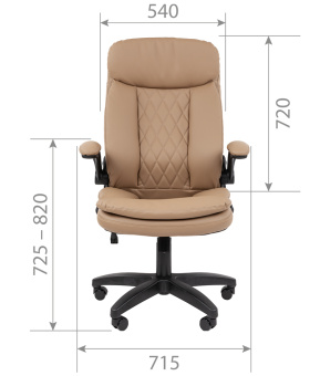 Офисное кресло CHAIRMAN 533 экокожа бежевый