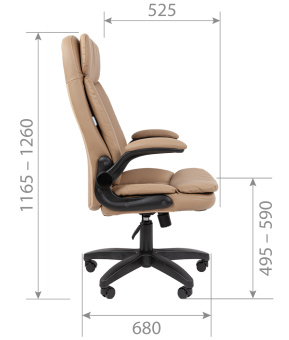 Офисное кресло CHAIRMAN 533 экокожа бежевый