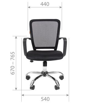 Офисное кресло CHAIRMAN 698 CHROME TW-01 черный