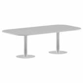 Конференц стол ПРГ-8 Белый/Белый 2400x1200x750