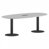 Конференц стол ПРГ-3 Белый/Антрацит 2200x1100x750
