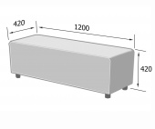 Пуф Maestro 1200х420х420 кат.1