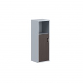 Шкаф колонка с глухой малой дверью СУ-2.1(L) Венге Магия/Металлик 406x365x1200