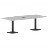 Конференц стол ПРГ-4 Белый/Антрацит 2400x1200x750