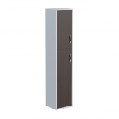 Шкаф колонка с глухой малой и средней дверьми СУ-1.8(L) Венге Магия/Металлик 406x365x1975