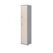 Шкаф колонка с глухой малой и средней дверьми СУ-1.8(R) Клен/Металлик 406x365x1975