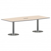 Конференц стол ПРГ-4 Клен/Алюминий 2400x1200x750