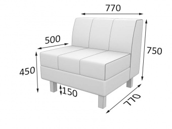 Секция 1-местная Флагман Fl1 770х770х750 кат.2