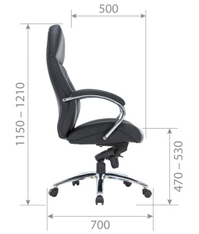 Офисное кресло Chairman CH791 экокожа, черный