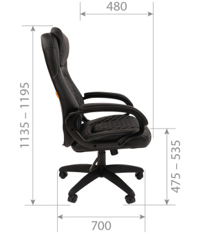 Офисное кресло CHAIRMAN 432 экопремиум черный