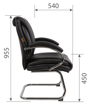 Офисное кресло CHAIRMAN CH423V экокожа, черный