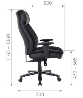 Офисное кресло CHAIRMAN CH414 экокожа/ткань, черный