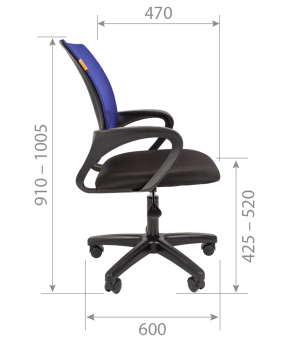 Офисное кресло CHAIRMAN 696 LT TW-05 синий