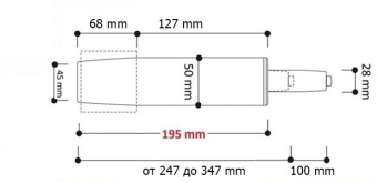 Газ-лифт SKQ-A-100 NO, хром