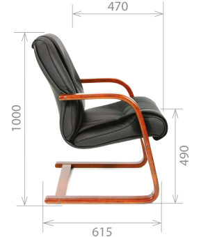 Офисное кресло CHAIRMAN 653V черная кожа