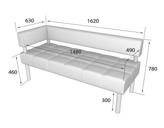 Bu3-1R BUSINESS Секция 3-местная с правым подлокотником 1620x630x780 кат.1