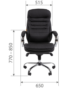 Офисное кресло CHAIRMAN CH795 LUX экокожа, черный