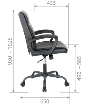 Офисное кресло CHAIRMAN CH303 экокожа, черный