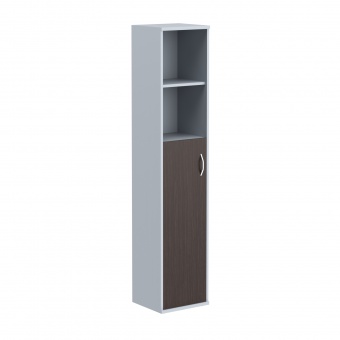 Шкаф колонка с глухой средней дверью СУ-1.6(L) Венге Магия/Металлик 406x365x1975