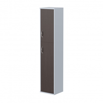 Шкаф колонка с глухой малой и средней дверьми СУ-1.8(R) Венге Магия/Металлик 406x365x1975