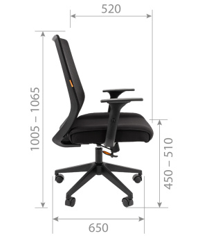 Офисное кресло CHAIRMAN 555 LT TW черный