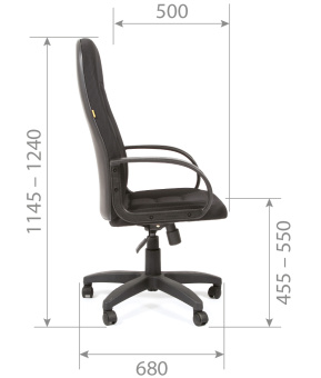 Офисное кресло CHAIRMAN 727 TW-11 черный