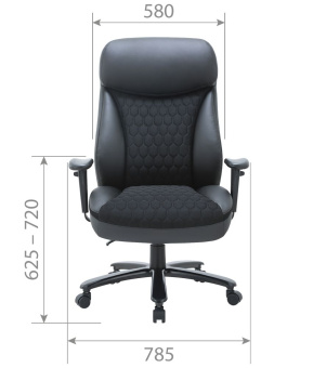 Офисное кресло CHAIRMAN CH414 экокожа/ткань, черный
