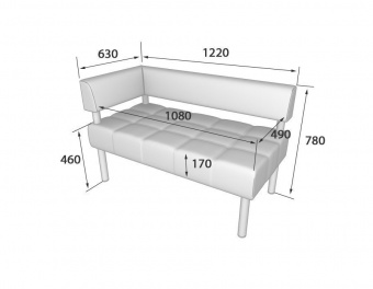 Bu2-1R BUSINESS Секция 2-местная с правым подлокотником 1220x630x780 кат.1