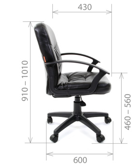 Кресло CHAIRMAN 651 экокожа черная