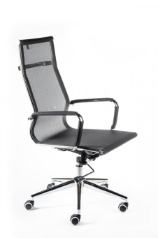 Кресло офисное / Helmut Black Хельмут / (black) сталь+хром / черная сетка