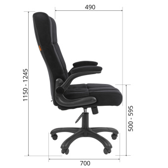 Кресло CHAIRMAN HOME 444 ткань Т-84 черный