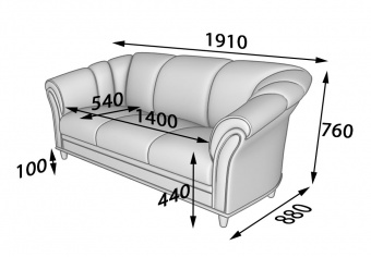 NEO Диван 3х местный 1910x880x760 кат.2
