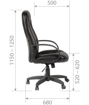 Офисное кресло CHAIRMAN 685 ЭКО к.з.черный