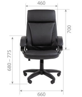 Офисное кресло CHAIRMAN 794 LT чер.пласт экокожа черная