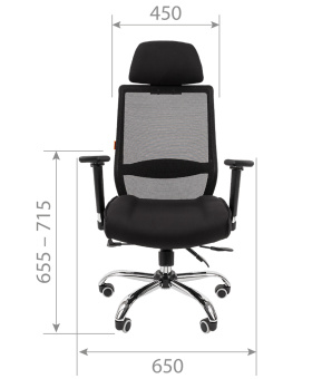 Офисное кресло CHAIRMAN 555 LUX TW черный