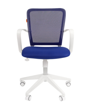 Офисное кресло CHAIRMAN 698 WHITE белый пластик TW-10/TW-05 синий